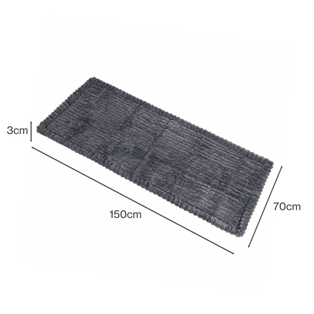 Marlow Sofa Cover Lounge Plush Pet Couch Cover Non-Slip Dark Grey 70x150cm