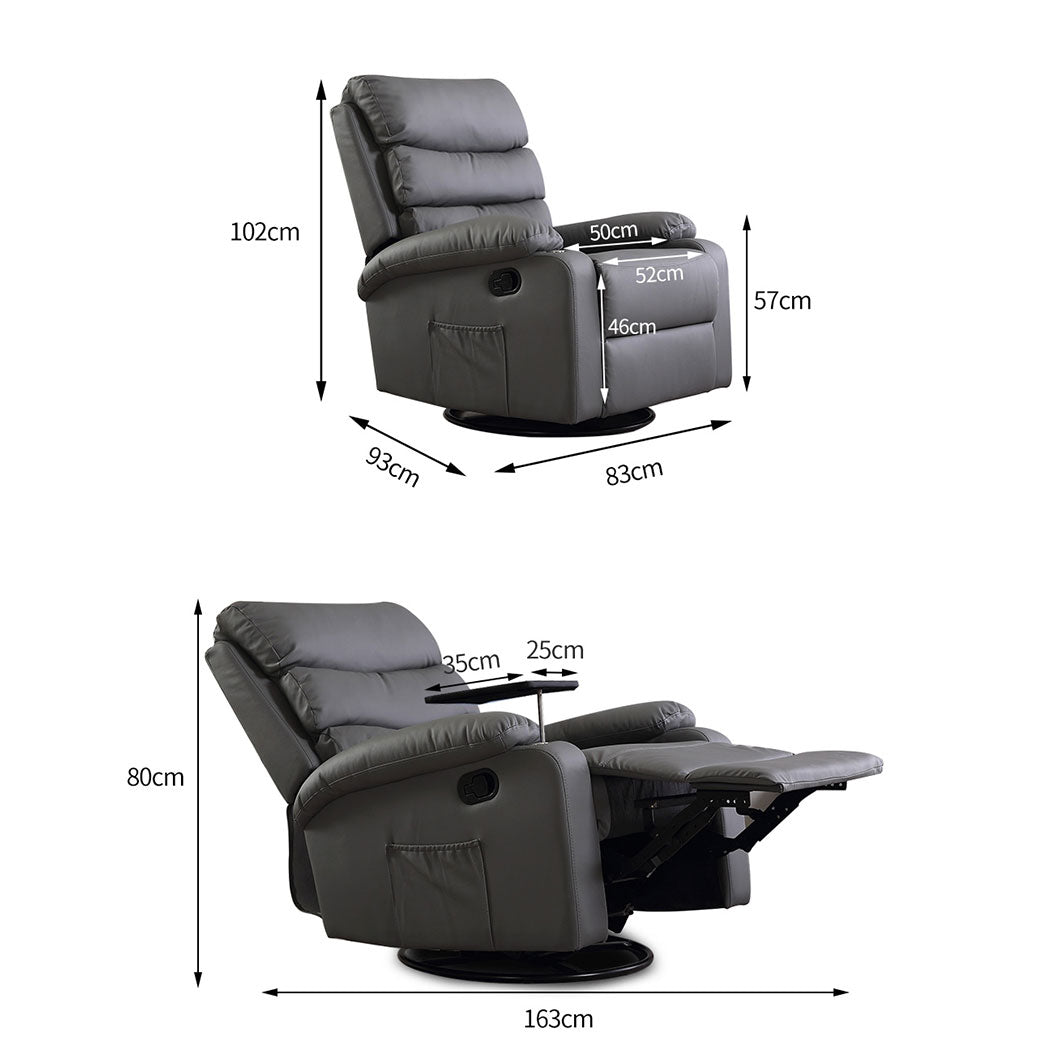 Levede Massage Chair Recliner Chairs Grey