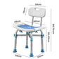 Levede Shower Chair Adjustable Height Safety Seat Bench Bathroom Safety Assist