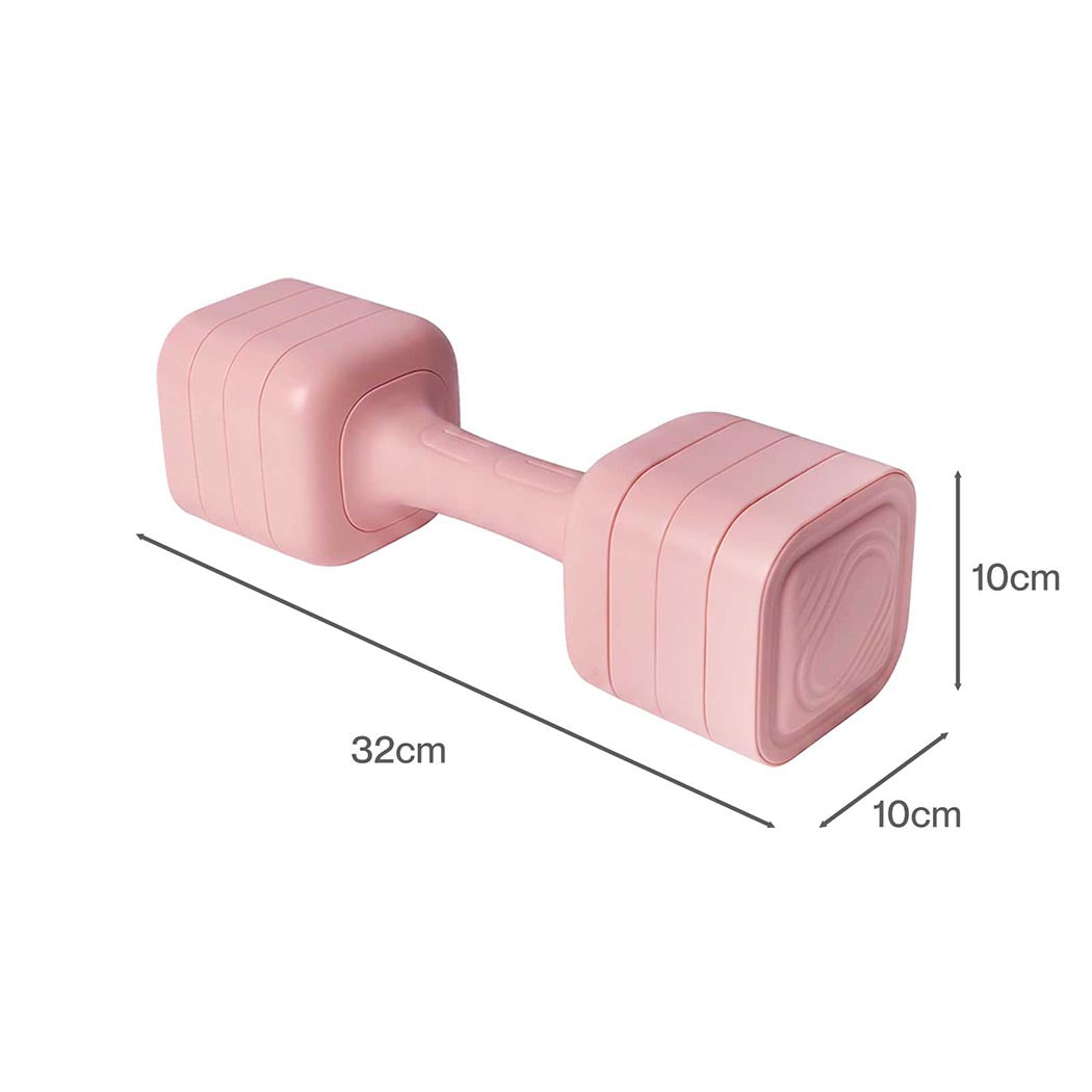 Centra Adjustable Dumbbells Set 2-5kg Quick Lock TPU Grip for Home Workout Pink
