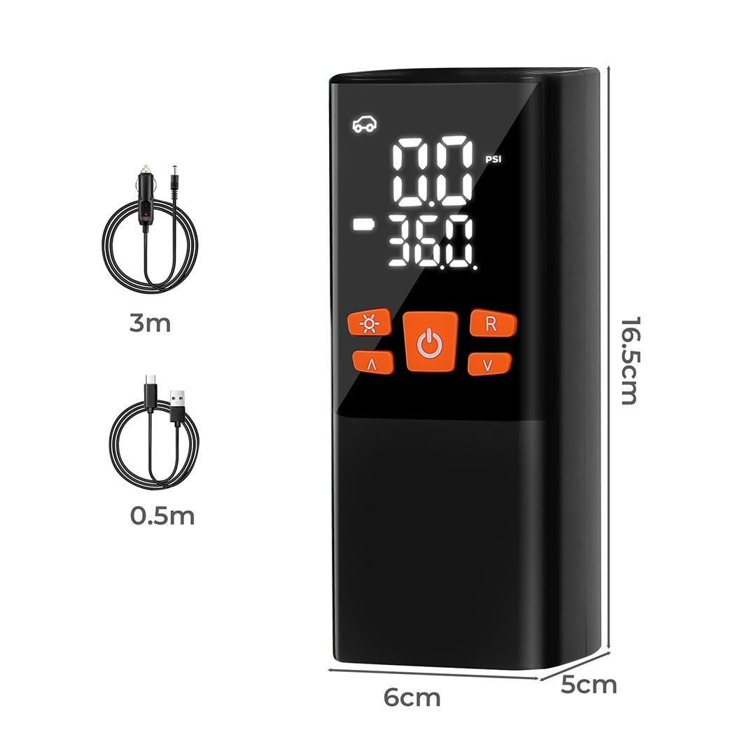 Traderight 150PSI 6000mAh Cordless Tire Inflator Dual Power