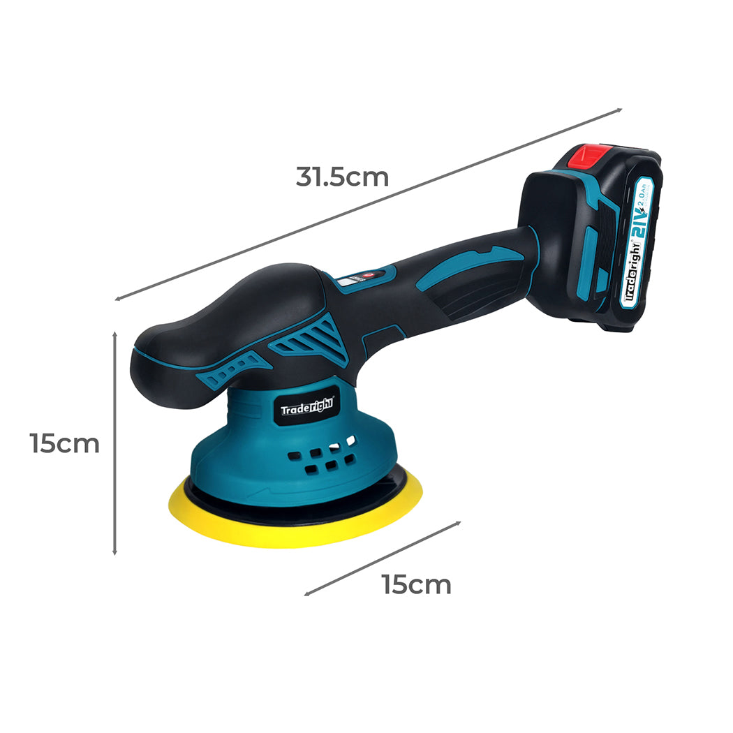Traderight 21V Cordless Car Polisher Buffer Machine