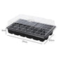 Toque Seedling Tray 5 Pack Starter Kit With Vented Dome For Greenhouse Black