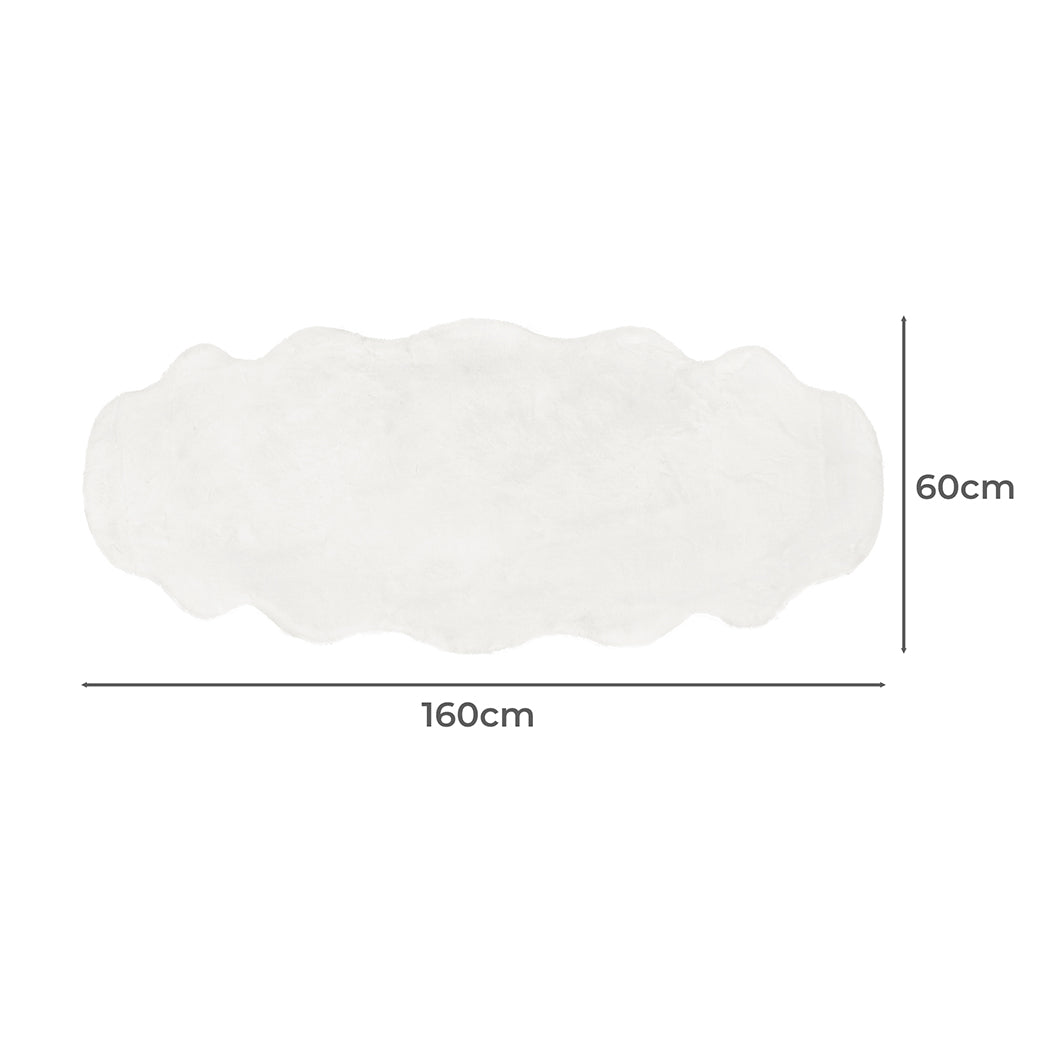Marlow Floor Rug Area Rugs Cloud Fluffy 60X160cm White