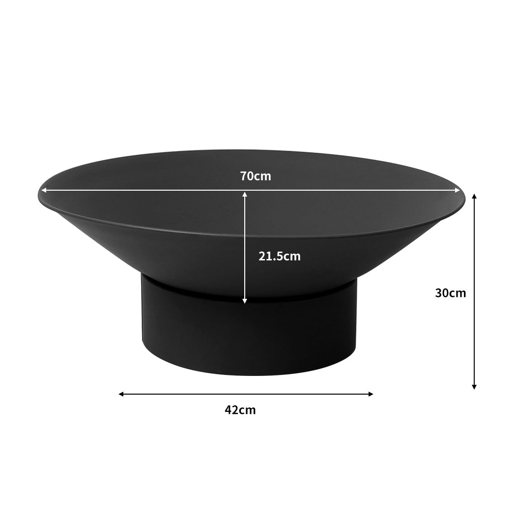 Moyasu 2IN1 Fire Pit Bowl Fireplace Black