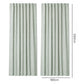 Marlow Blackout Curtains 2 Panels Thermal Linen Look Blockout Drapes Green