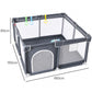 BoPeep Baby Playpen 150x180cm Large Play Pen Mesh Oxford Grey