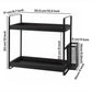 Levede 2 Tier Countertop Organiser Classic Storage Rack Bathroom Kitchen Black