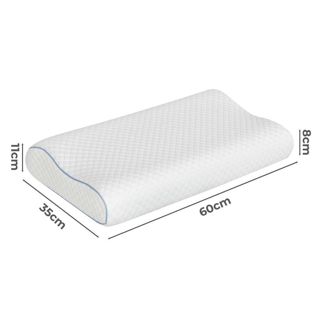 Dreamz Memory Pillow Supprt Shoulder FoamWhite Pillowcase