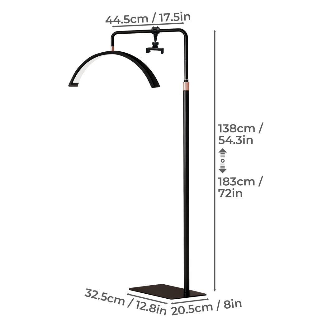 Emitto LED Lash Light Half Moon Lamp for Lash Extension Tattoo Aluminium Alloy