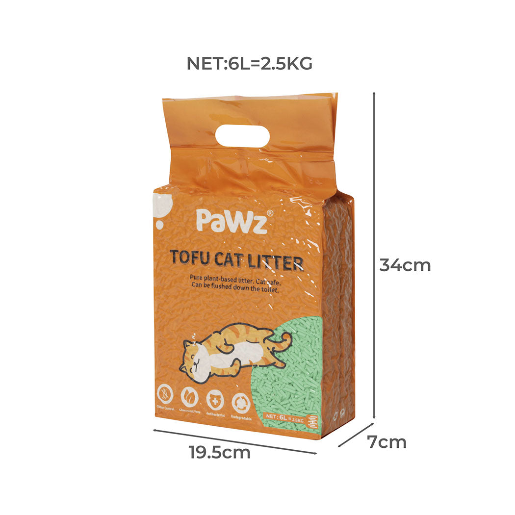 PaWz 2.5kg Tofu Cat Litter Clumping Green Tea x1