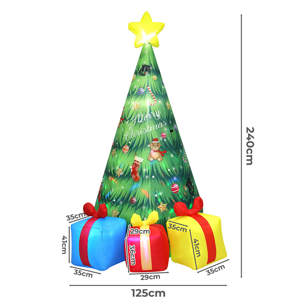Santaco Inflatable LED Christmas Tree with Music 240CM