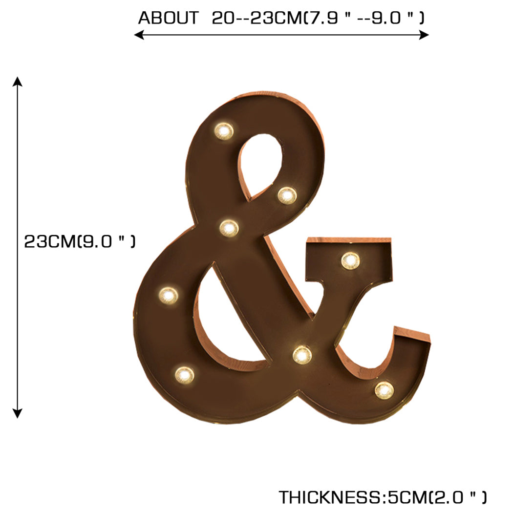 LED Metal Letter Lights Free Standing