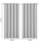 2x Blockout Curtains Panels 3 Layers Grey