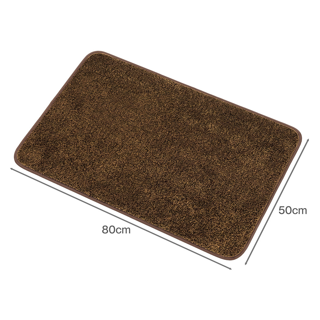 Marlow Door Mat Non Slip Absorbent Washable Pet Friendly for Entrance Brown