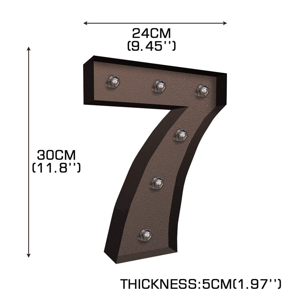 LED Metal Number Lights Free Standing