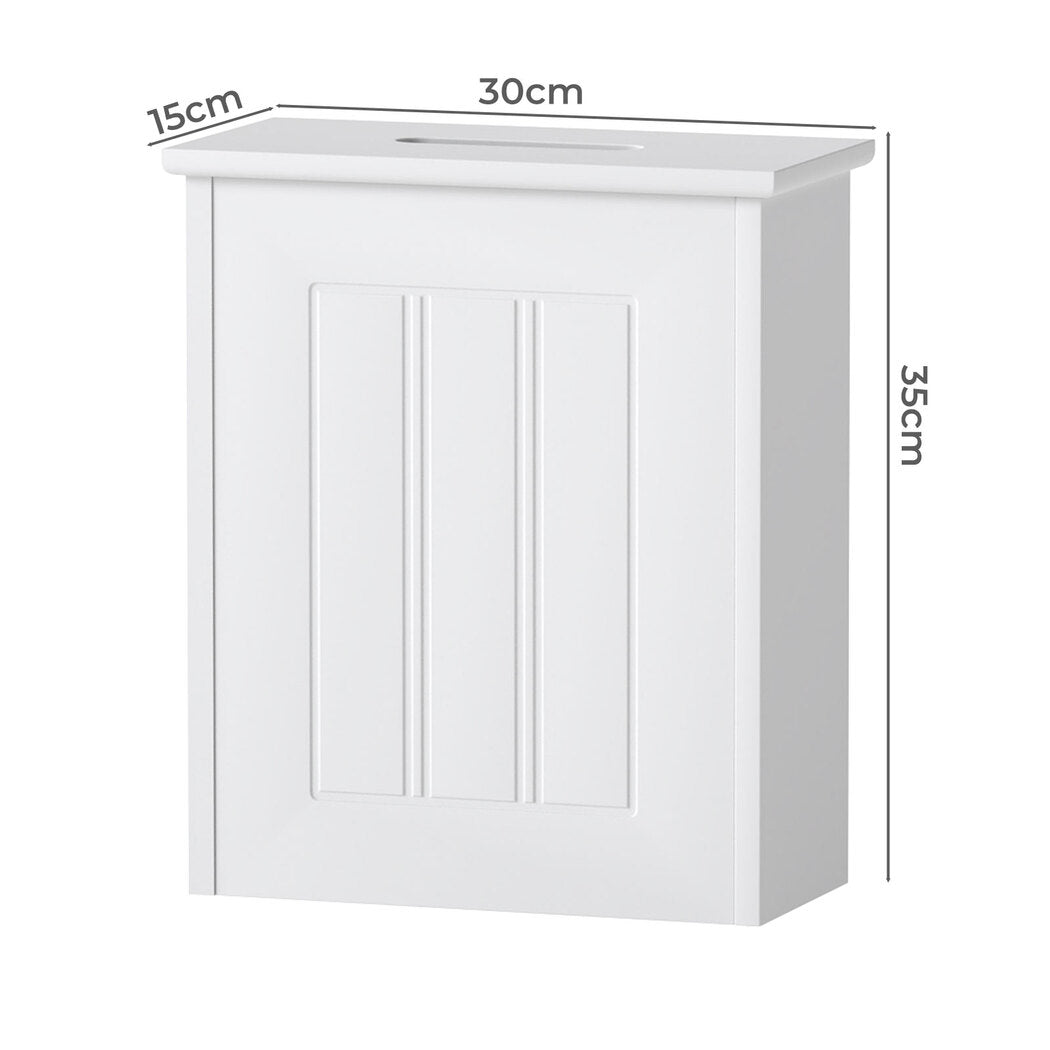 Levede Bathroom Storage Box Lid Slim Toilet Paper Storage Organiser Container