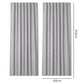 Marlow Blackout Curtains Thermal Linen Look Blockout Drapes 2 Panels Grey