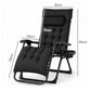 Levede Zero Gravity Chair Lounge Lockable Outdoor Recline Cushion Tray Black