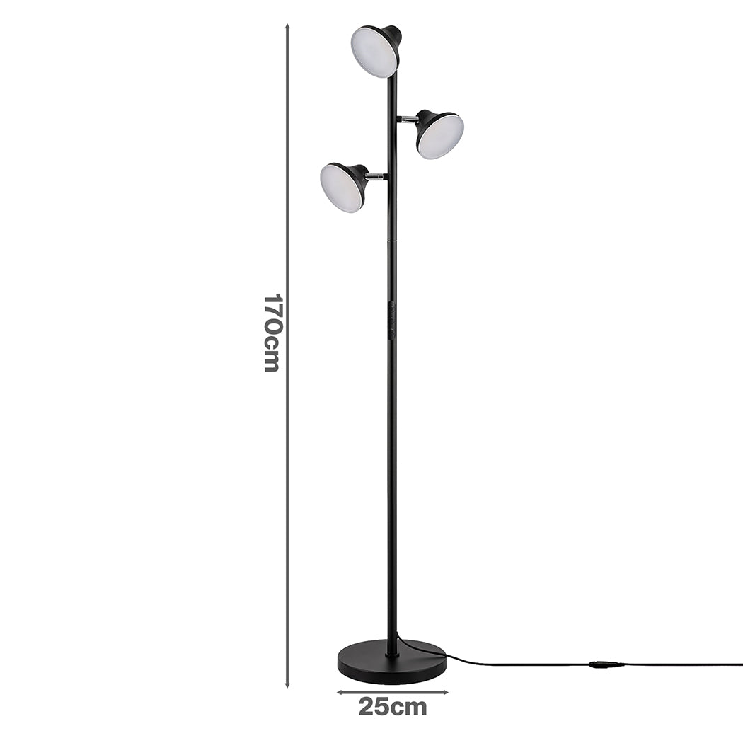 Emitto 3-Light LED Floor Lamp Dimmable Tree Lamp Remote Adjustable Living Room