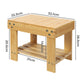Levede Bamboo Step Stool Small Bedside Stool Non-Slip Footrest Storage Chair