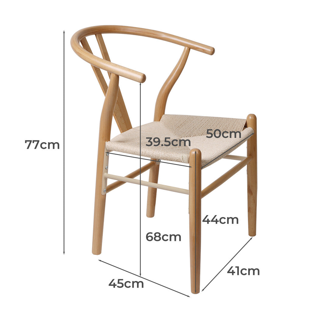 Levede 6x Dining Chairs Wooden Hans