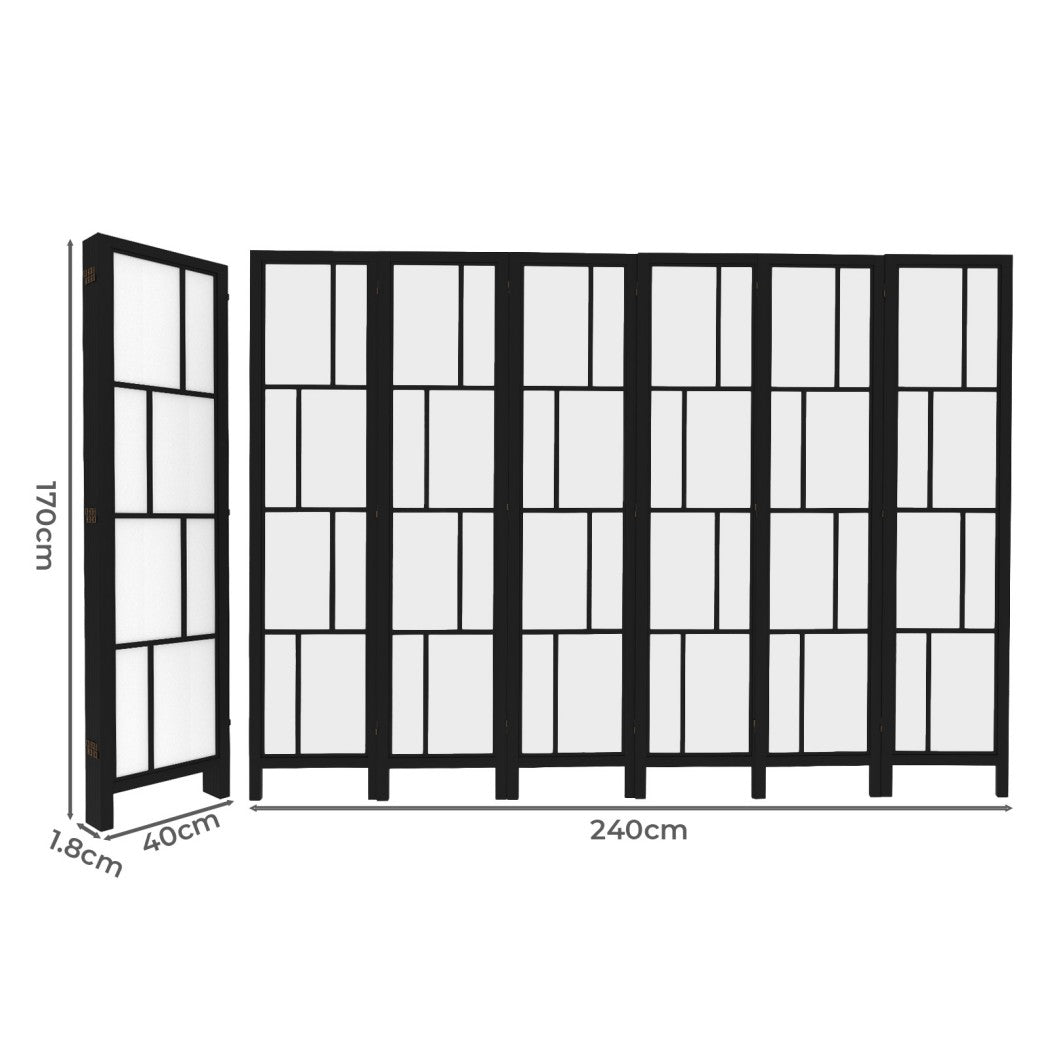 Levede 6 Panel Room Divider 170cm Freestanding Screen