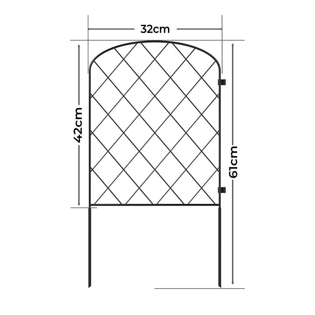 Mountview 10 Pcs Garden Fence Border Rustproof Metal