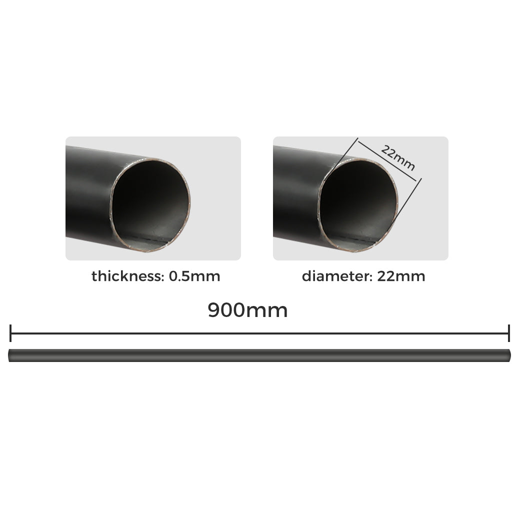 Marlow Steel Curtain Rod Quiet Rail Black