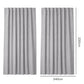 Marlow 2 Panels Blackout Curtains Thermal Linen Look Blockout Drapes Grey