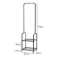 Levede Clothes Rack Heavy Duty Garment Rack 2 Shelf Locking Wheels Bedroom Black