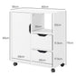 Levede Desktop Filing Cabinet Adjustable With Drawers For Home Office White