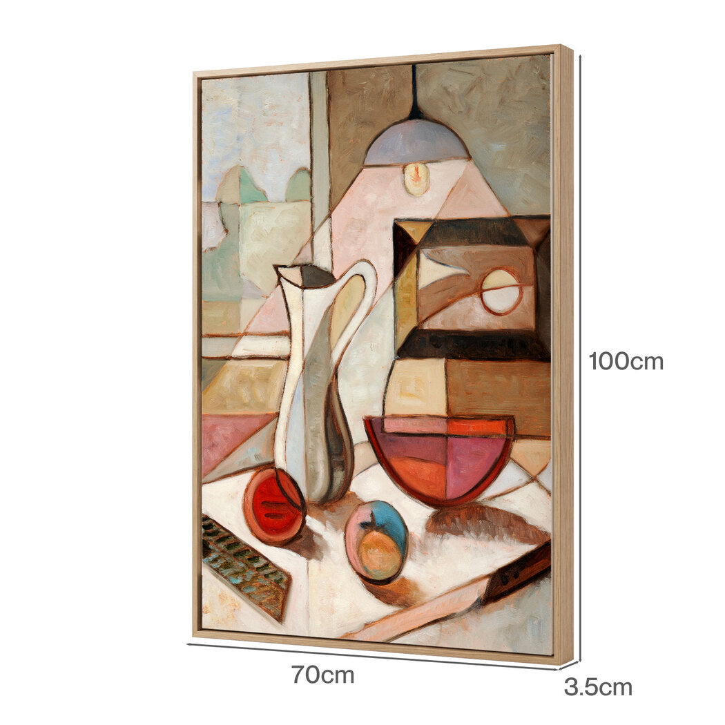 Yezi Modern Wall Art Canvas Abstract 70×100cm Framed Artwork Home Office Decor