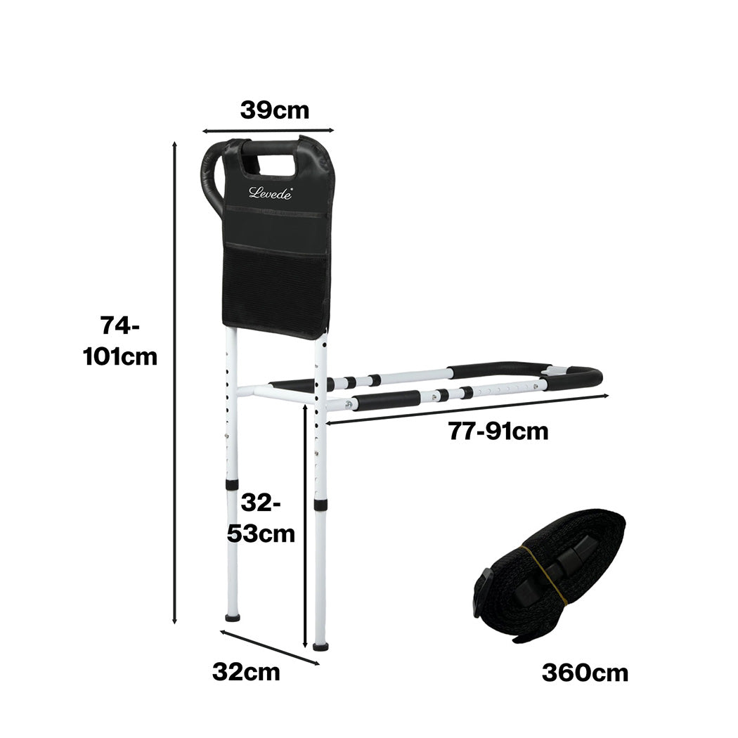 Levede Bed Rail Safety Bed Assist Rail Grab Handrail Adjustable Elderly Adult