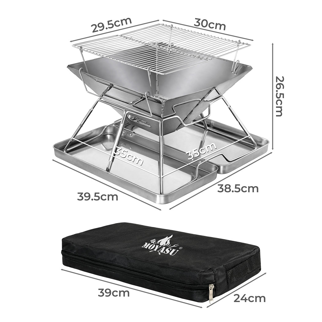 Levede Folding BBQ Portable Charcoal Grill 2-IN-1