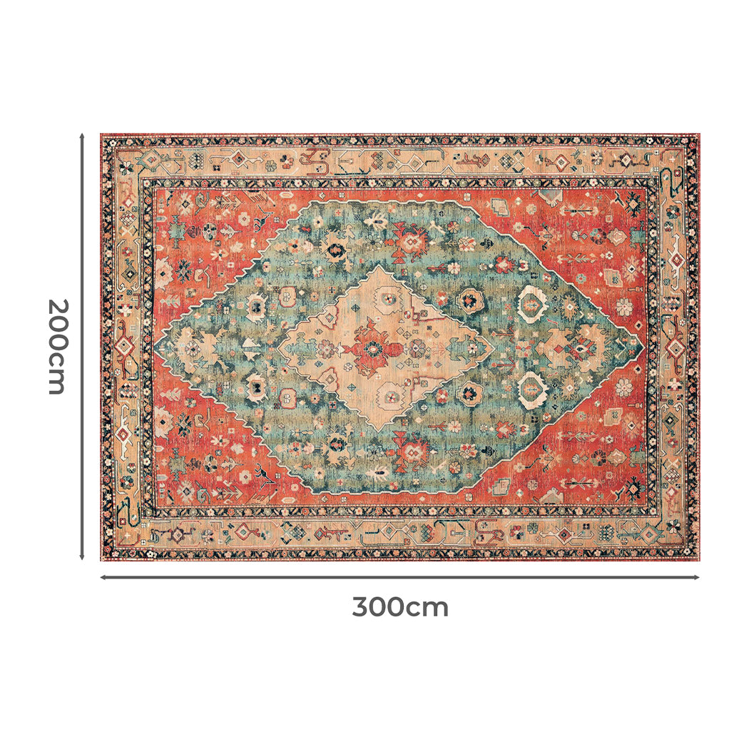 Marlow Floor Rug Vintage Polyester Washable Area Rugs