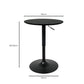 Levede Bar Table Swivel Gas Lift Counter Black