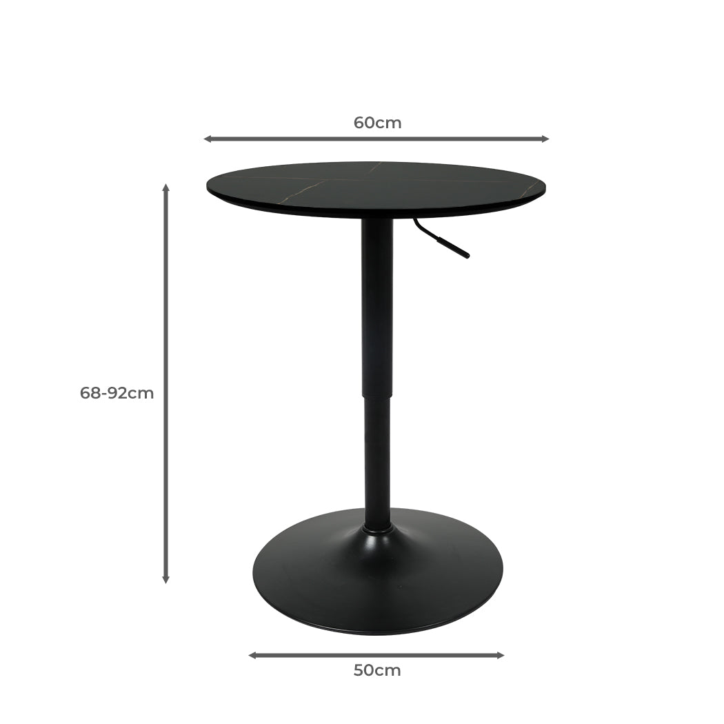 Levede Bar Table Swivel Gas Lift Counter Black