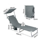 Levede Foldable Lounge Chairs with Canopy Grey