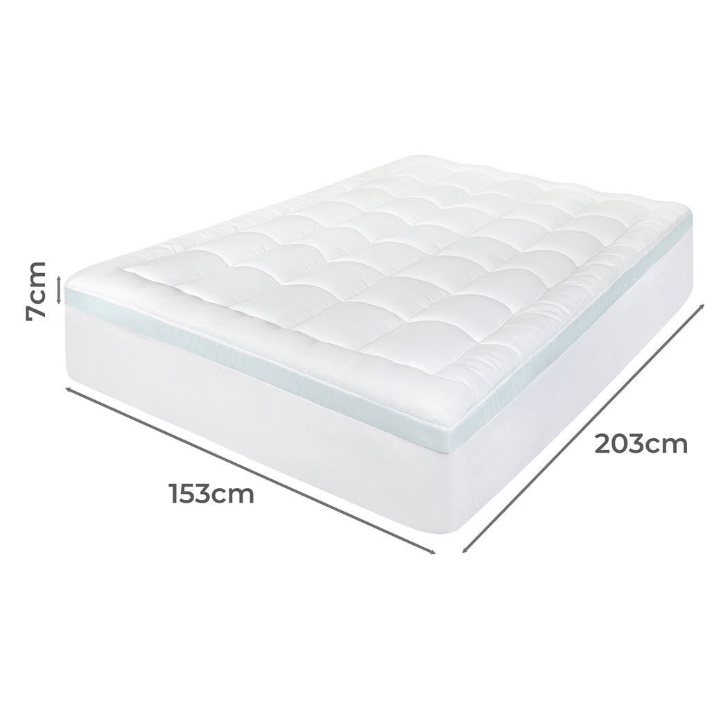 Dreamz Gel Memory Foam Mattress Topper 8cm Queen Size