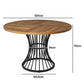 Levede Dining Table 120cm Round Dining Table 30mm MDF Retro Brown