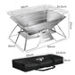 Levede Portable Folding BBQ Charcoal Grill Silver