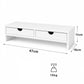 Levede Monitor Stand Riser with Dual Drawers 11cm Desk Shelf For Office White