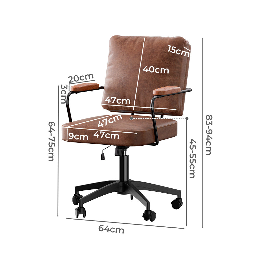Levede Office Arm Chair Leather Executive Chairs
