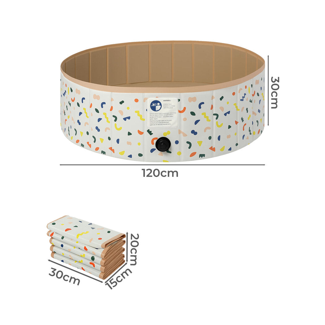 Pawz Dog Swimming Pool Foldable Pet Bath Portable 120cm