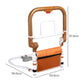 Levede Bed Rail Foldable 2 Handle Adjustable Height Non-Slip Grip Orange