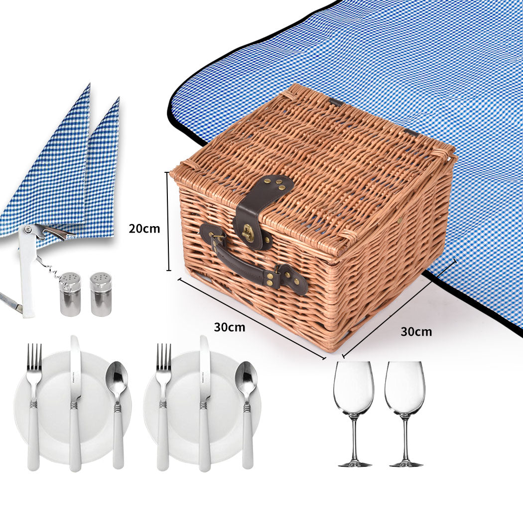2 Person Picnic Basket Baskets Set Outdoor