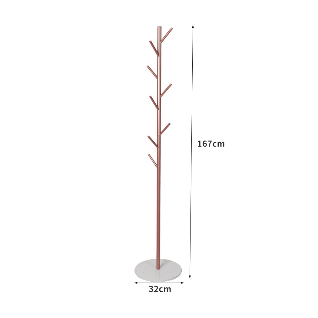 Levede Coat Rack Hat Clothes Stand Hanger Rose Gold Rose Golden