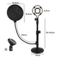 Levede Desktop Microphone Stand Adjustable Pop Filter Shock Mount Base Kit Black
