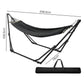 Mountview Foldable Hammock Hanging Chair with Stand Portable 3 Gear Adjustable